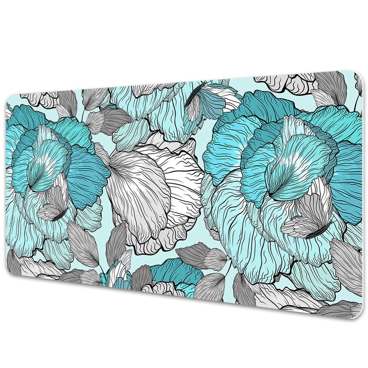 Mouse Pad Protectie Birou, model floral, multicolor, bmat-2622, 90x45cm