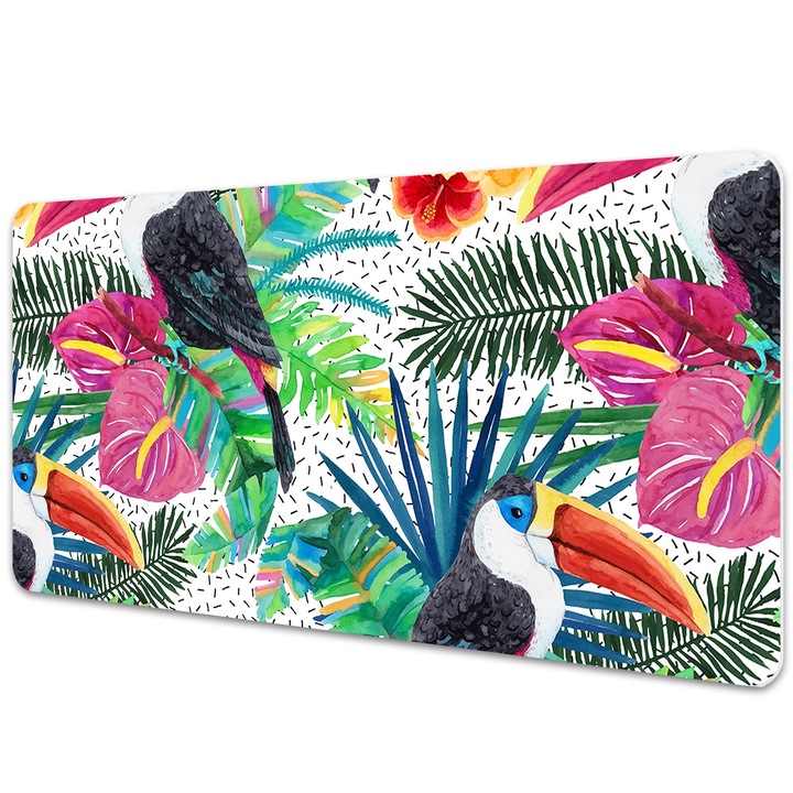 Mapa birou. din PVC. pentru protectie masa. Tucani. Multicolor. 90 cm x 45 cm. 010250300040100010961