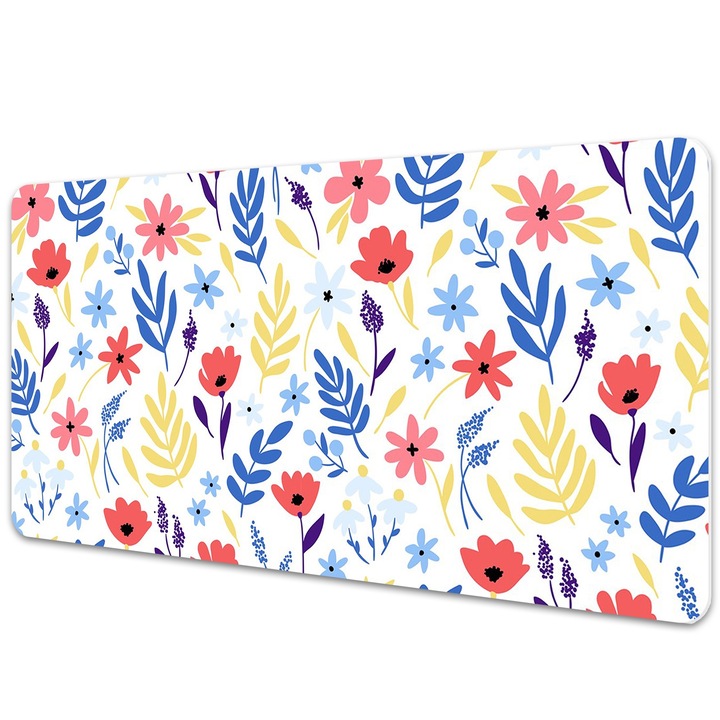 Mouse Pad Protectie Birou, model cu flori, bmat-2771, 120x60 cm