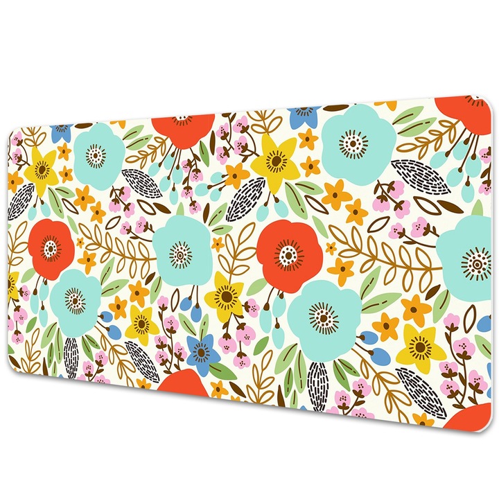 Mapa PVC pentru birou. Flori De Lunca. Multicolor. 90 cm x 45 cm. 010250300040100011032