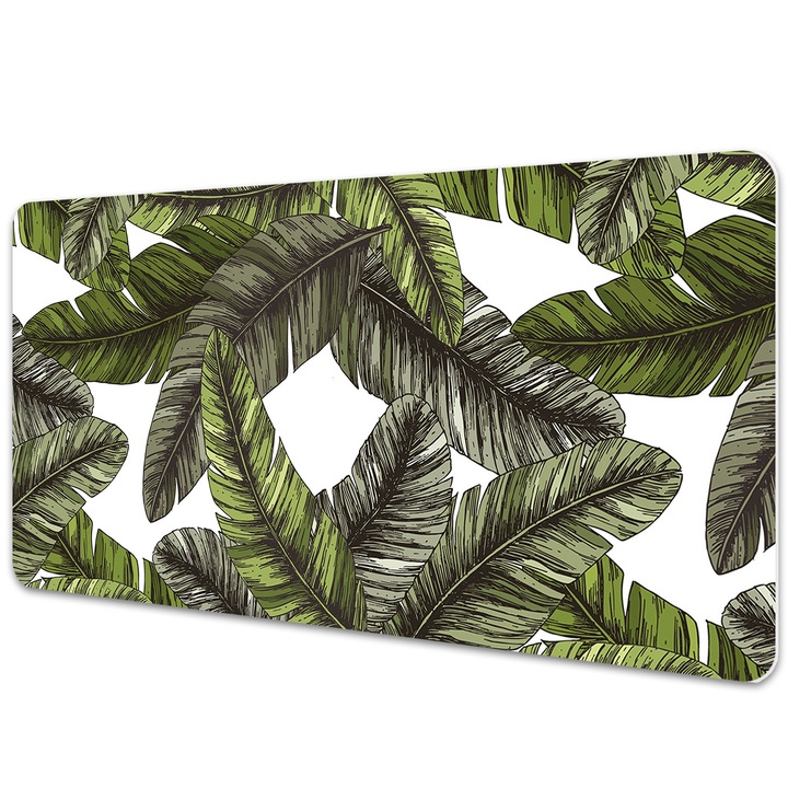 Mapa birou. din PVC. pentru protectie birou. Frunzele Junglei. Verde. 90 cm x 45 cm. 010250300040100011080