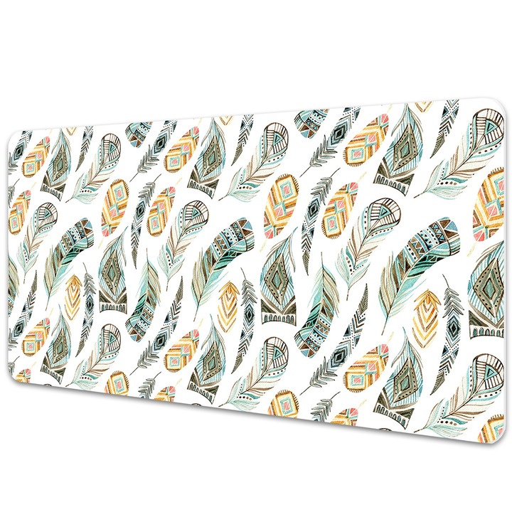 Mapa birou. din PVC. pentru protectie masa. Model Etnic. Multicolor. 90 cm x 45 cm. 010250300040100011138