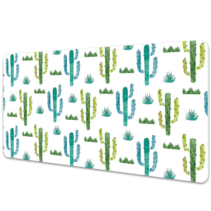 Mapa PVC pentru birou. Cactus Pictat. Verde. 100 cm x 50 cm. 010250300020100011133