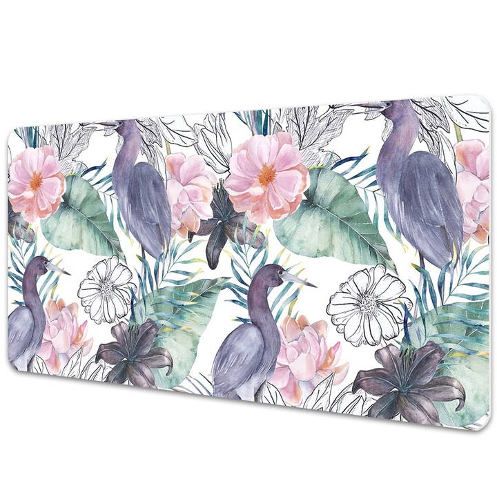 Mouse Pad Protectie Birou, model cu pasari, bmat-2804, 90x45cm