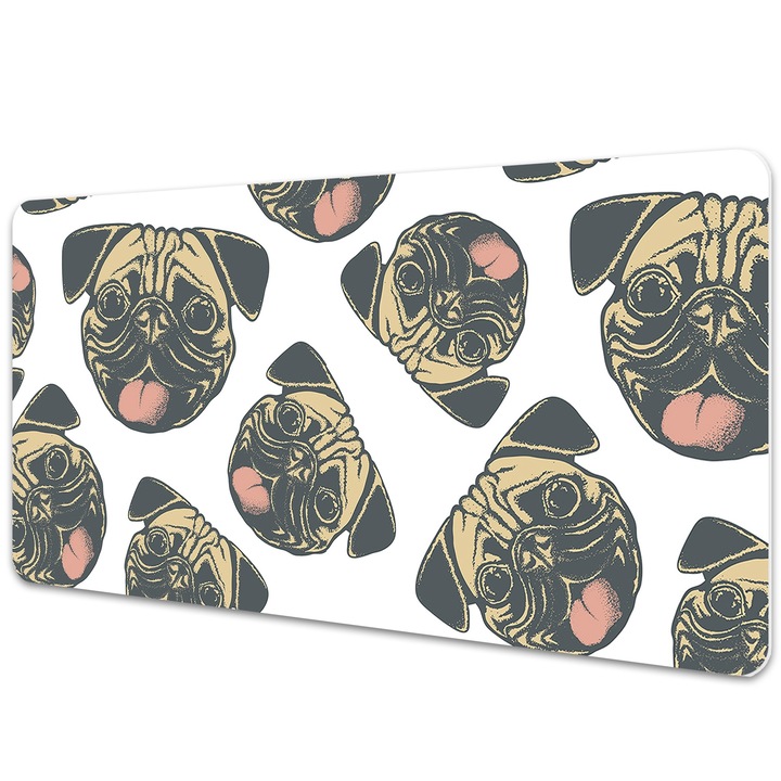 Mouse Pad Protectie Birou, caini pug, bmat-2872, 90x45cm