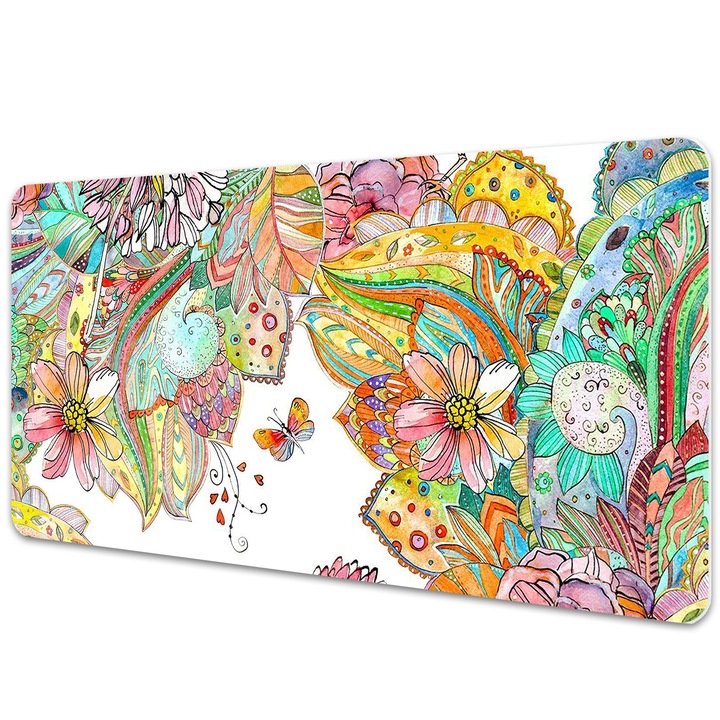 Mouse Pad Protectie Birou, model floral, bmat-2879, 90x45cm