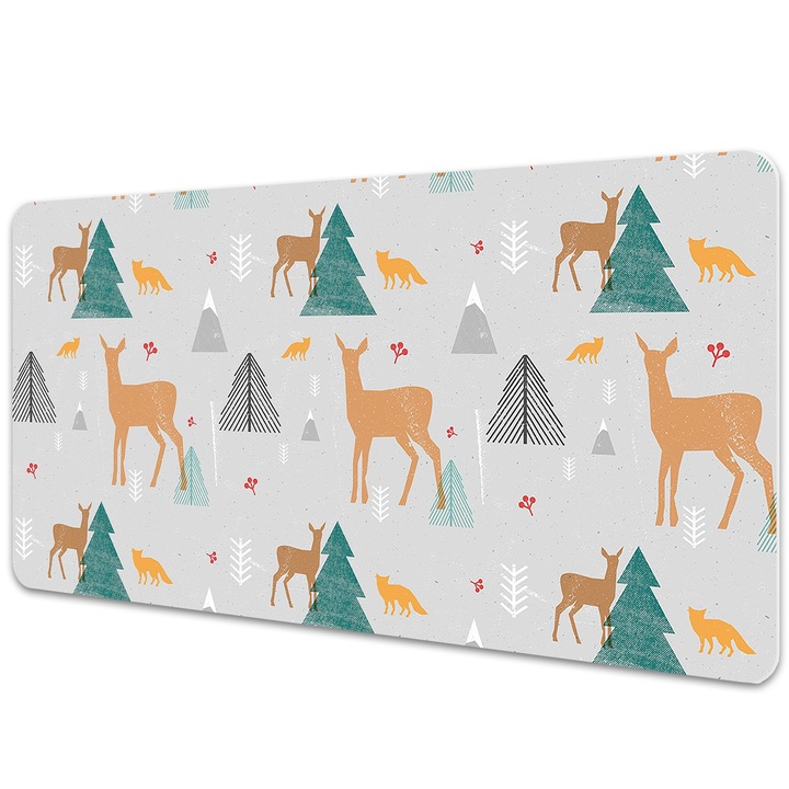 Mouse Pad Protectie Birou, animale in padure, bmat-2891, 90x45cm