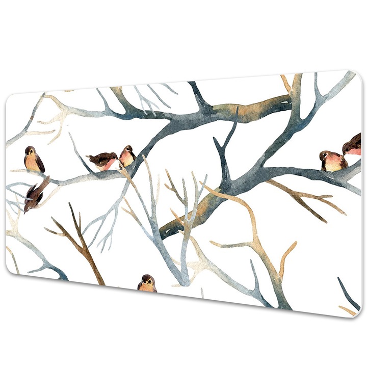 Mouse Pad Protectie Birou, model cu pasari, bmat-2898, 90x45cm
