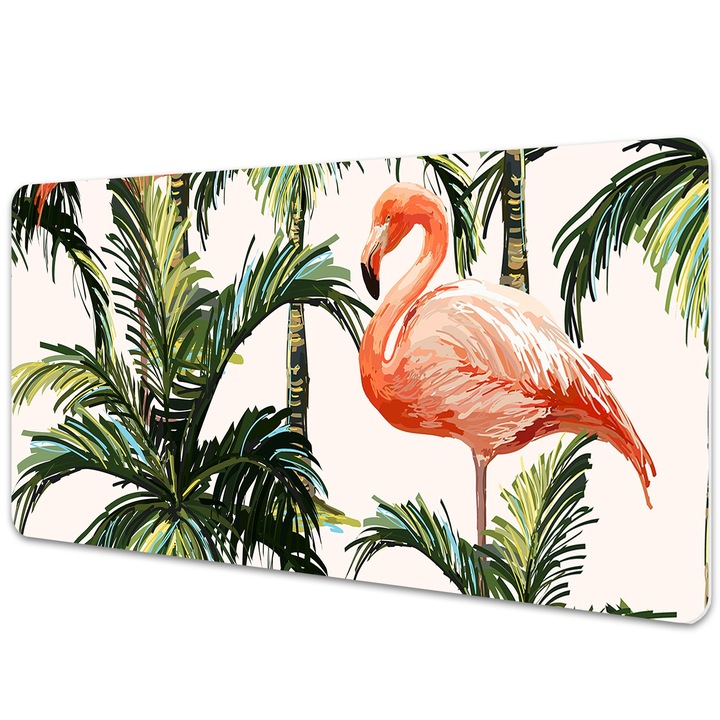 Mouse Pad Protectie Birou, model cu pasare flamingo, bmat-2936, 100x50cm
