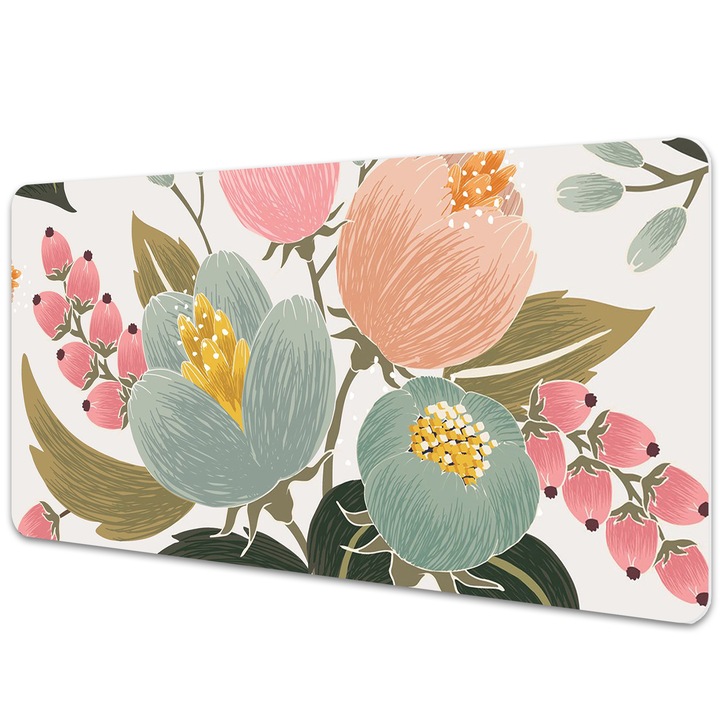 Mouse Pad Protectie Birou, model floral, bmat-2960, 90x45cm