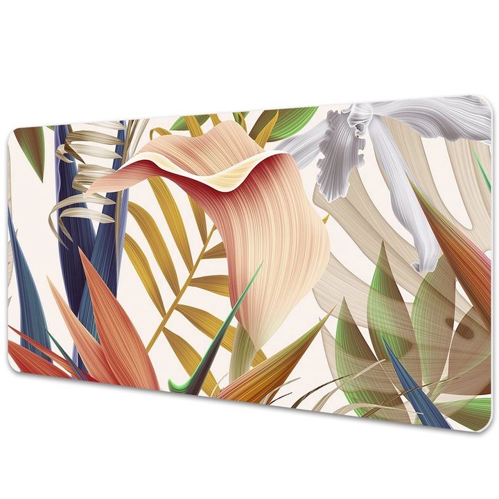 Mouse Pad Protectie Birou, model cu frunze, bmat-3016, 90x45cm