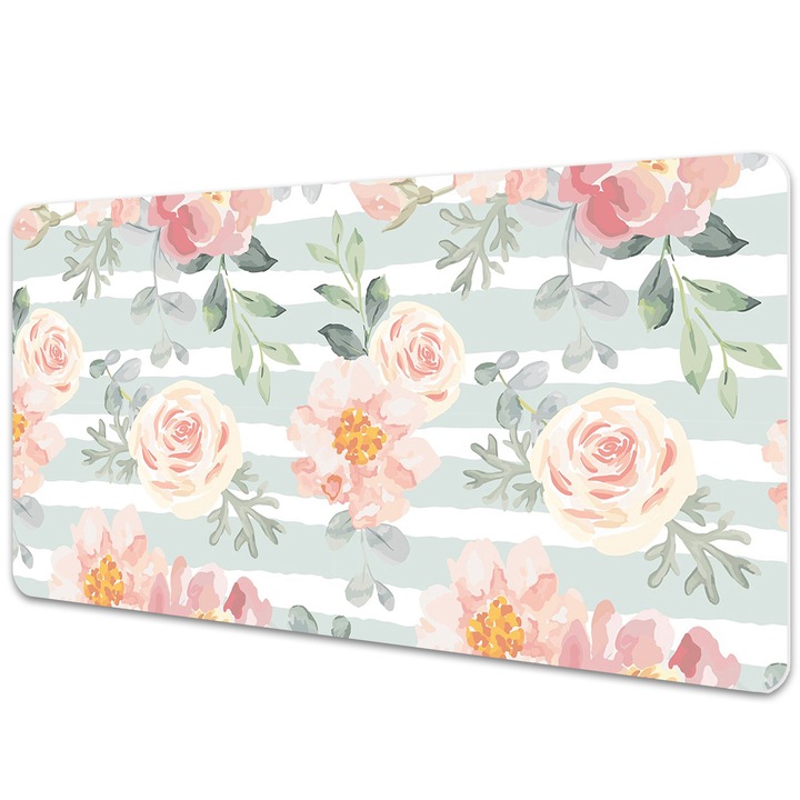 Mouse Pad Protectie Birou, model floral, bmat-3023, 90x45cm