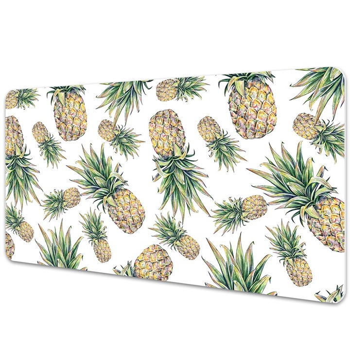 Mapa birou. din PVC. pentru protectie masa. Ananas. Verde. 120 cm x 60 cm. 010250300030100011454