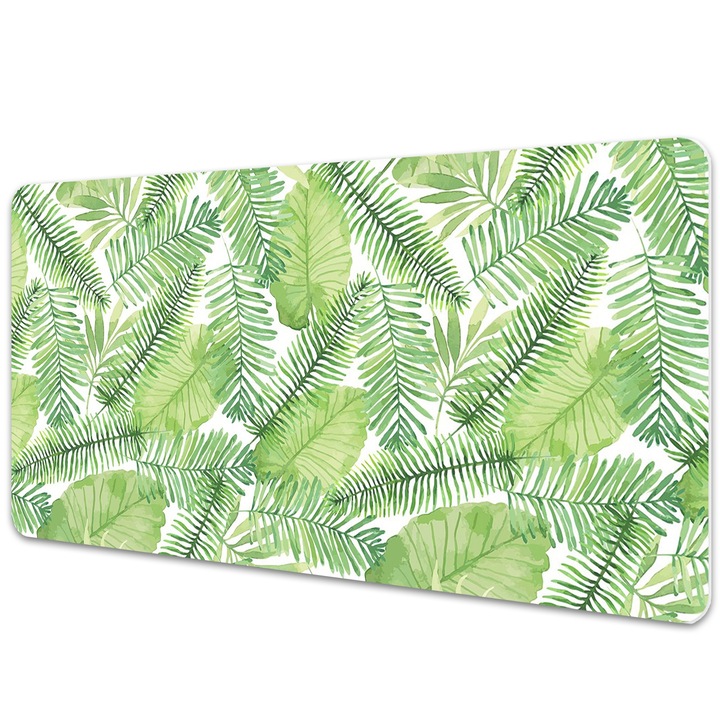 Mouse Pad Protectie Birou, model cu frunze si flamingo, bmat-3051, 120x60 cm