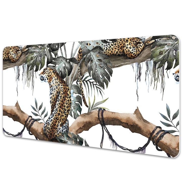 Mouse Pad Protectie Birou, gheparzi pe o creanga, bmat-3095, 90x45cm