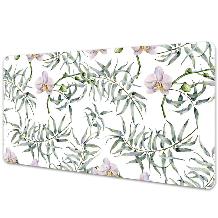 Mouse Pad Protectie Birou, model cu frunze, bmat-3151, 90x45cm