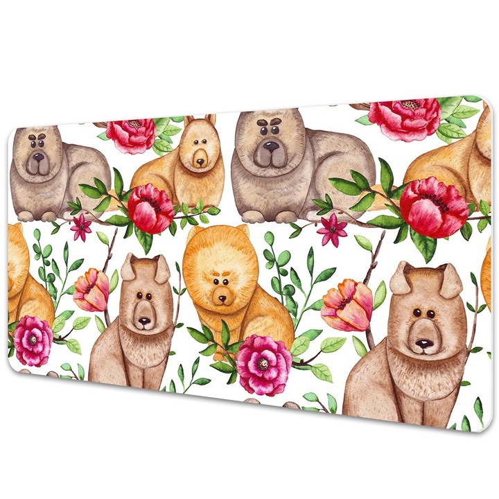 Mapa birou. protectie birou. Caini Chow Chow. Multicolor. 90 cm x 45 cm. 010250300040100030070