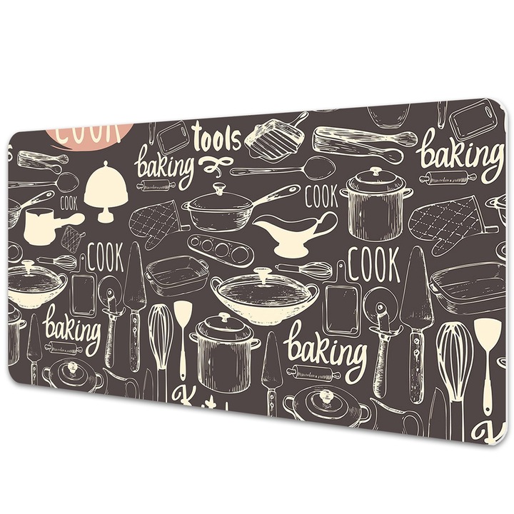 Mouse Pad Protectie Birou, tematica culinara, bmat-3182, 90x45cm