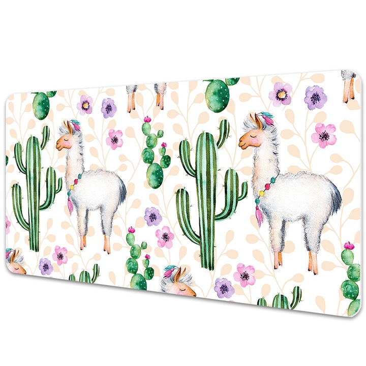 Mouse Pad Protectie Birou, lame si cactusi, bmat-3174, 90x45cm