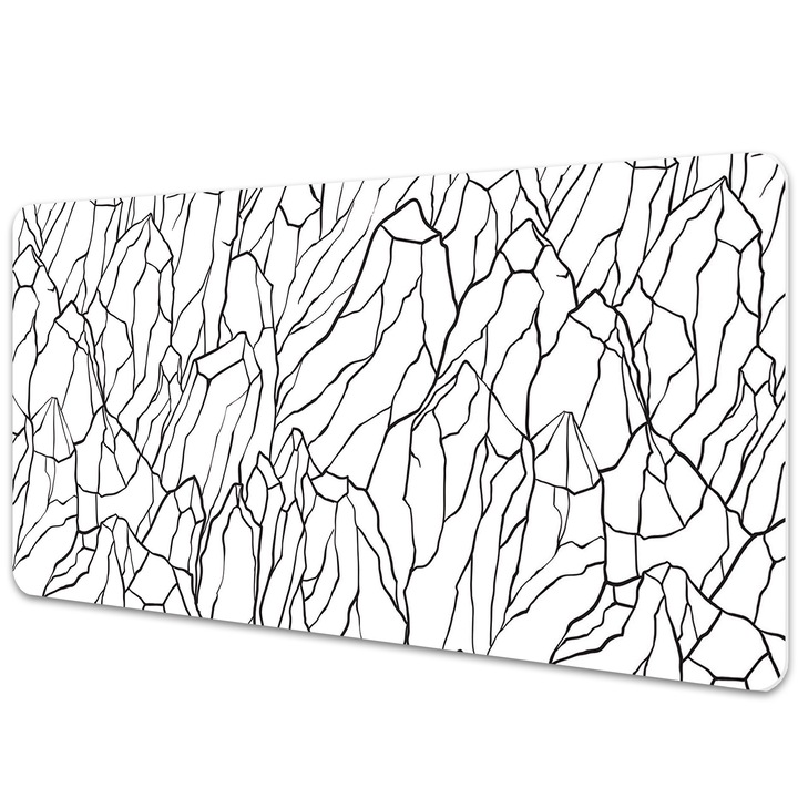 Mapa birou. din PVC. pentru protectie masa. Sketch Top. Alb-Negru. 120 cm x 60 cm. 010250300030100011803
