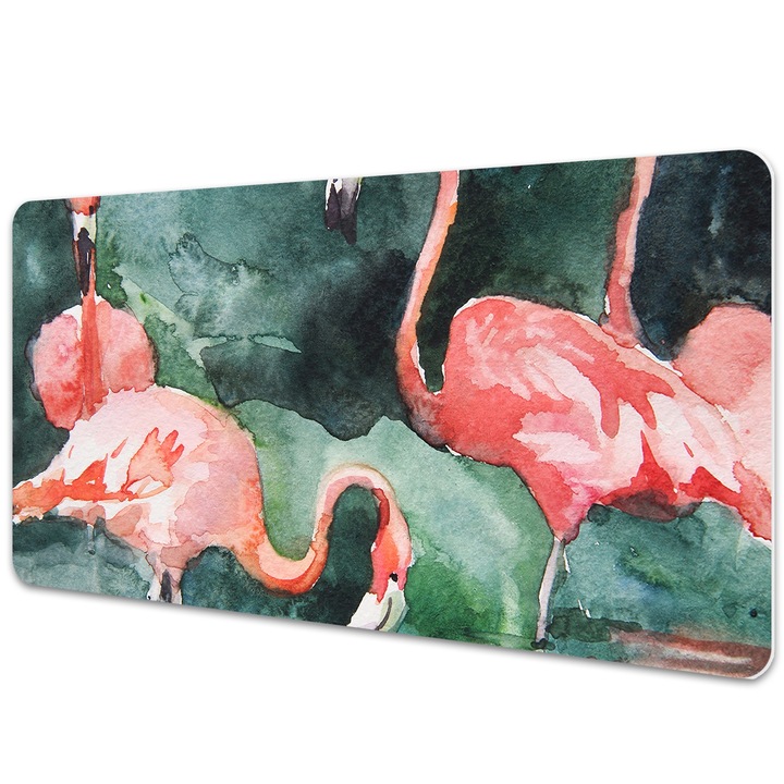Mouse Pad Protectie Birou, pasari flamingo, bmat-3393, 90x45cm