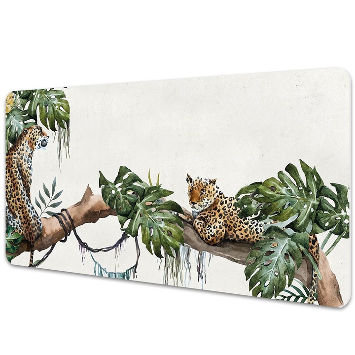 Mouse Pad Protectie Birou, gheparzi pe o creanga, bmat-3377, 90x45cm