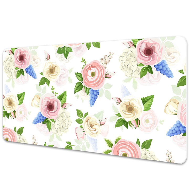 Mouse Pad Protectie Birou, model floral, bmat-3455, 90x45cm