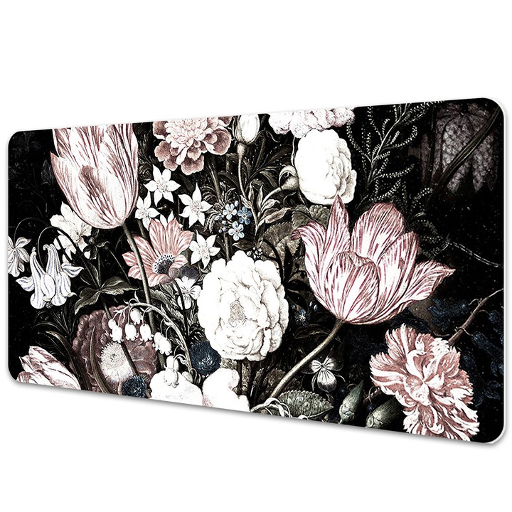 Mouse Pad Protectie Birou, model floral, bmat-3451, 90x45cm