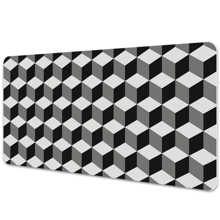 Mouse Pad Protectie Birou, model geometric 3D, bmat-3522, 90x45cm