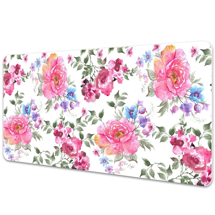 Mouse Pad Protectie Birou, model floral, bmat-3581, 100x50cm
