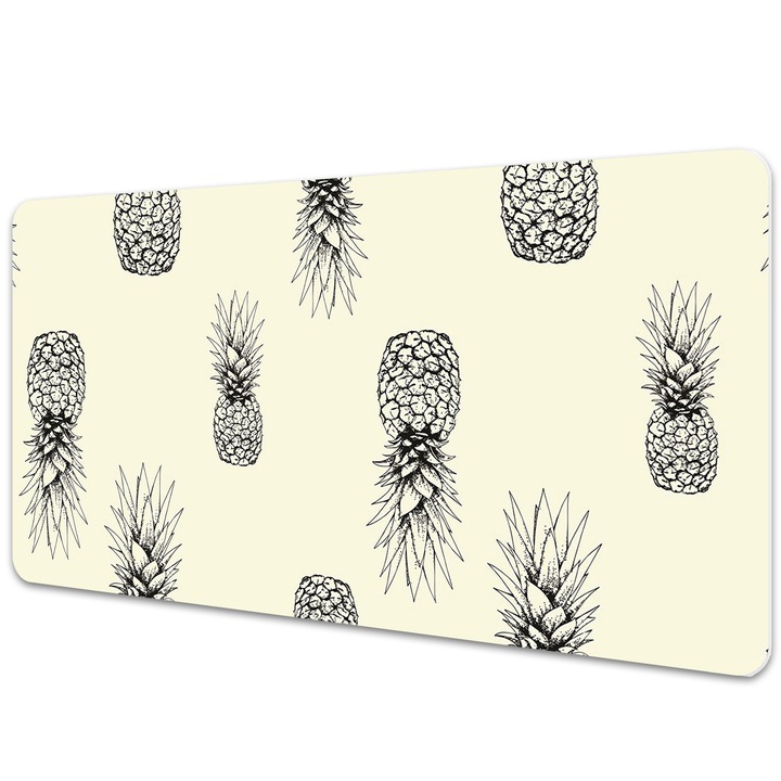 Mapa birou. din PVC. pentru protectie birou. Model De Ananas. Cremoasa. 120 cm x 60 cm. 010250300030100012254