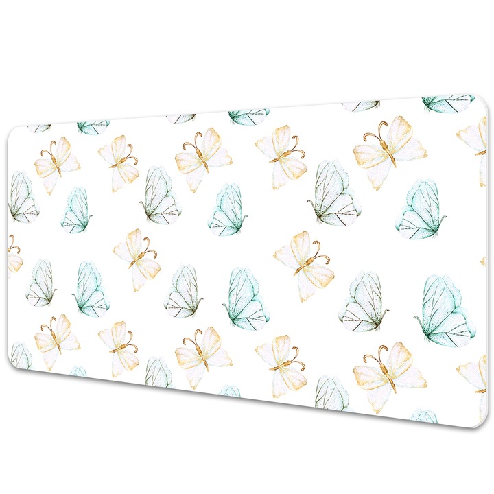 Mouse Pad Protectie Birou, fluturi, multicolor, bmat-3642, 90x45cm