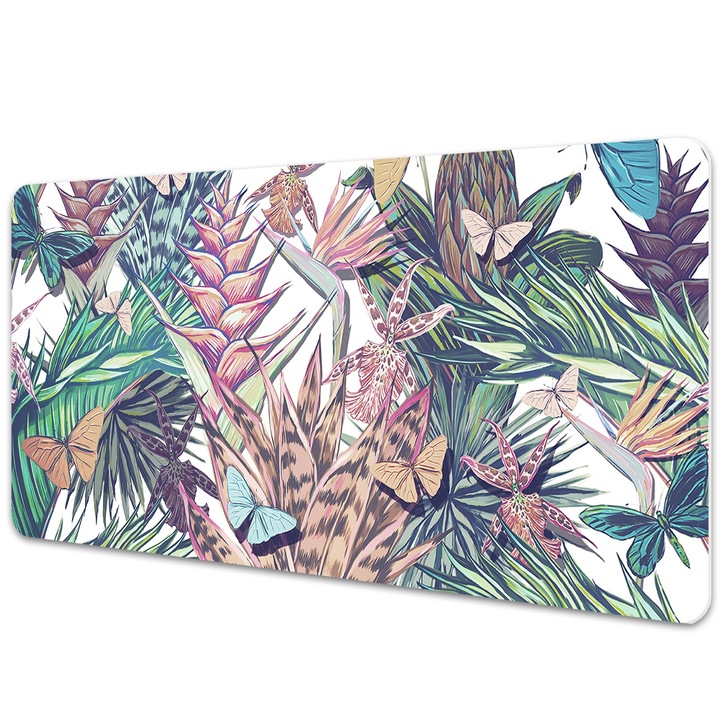 Mapa birou. protectie pentru birou. Flori Si Fluturi. Multicolor. 120 cm x 60 cm. 010250300030100012460