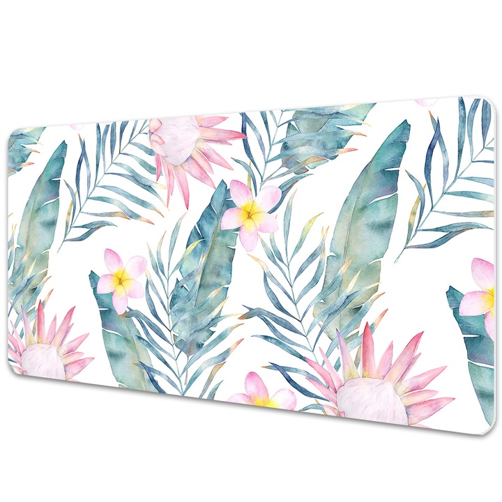 Mapa birou. protectie birou. Flori Roz Deschis. Albastru. 120 cm x 60 cm. 010250300030100012623