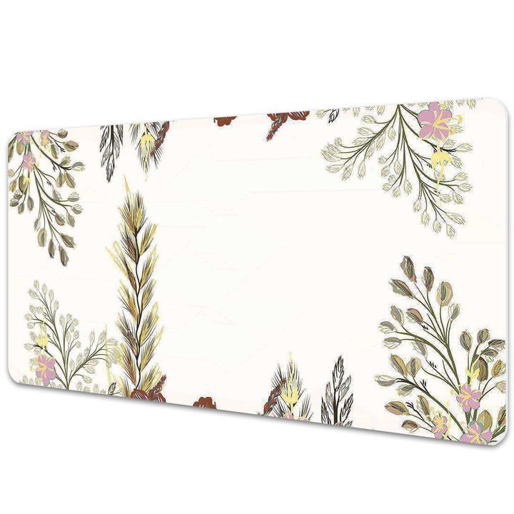 Mouse Pad Protectie Birou, model cu frunze, bmat-3785, 90x45cm