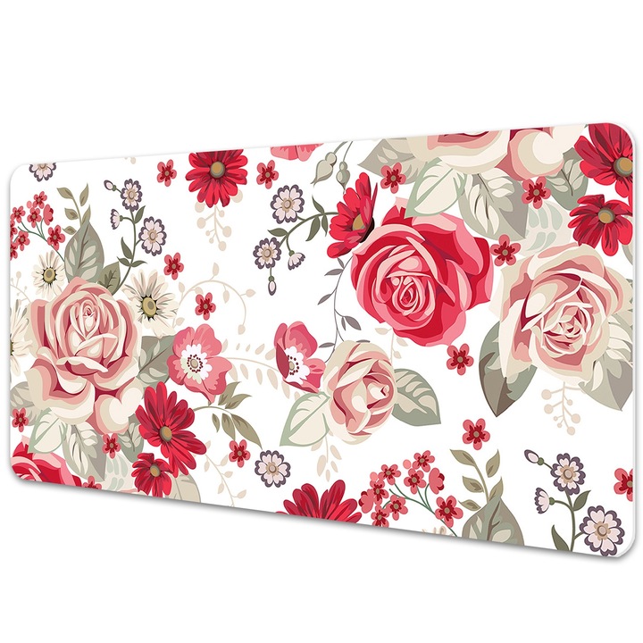Mouse Pad Protectie Birou, model floral, bmat-3783, 90x45cm