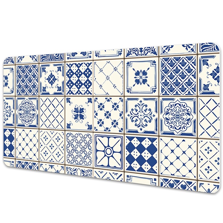 Mapa PVC pentru birou. Placi Azulejos. Albastru. 120 cm x 60 cm. 010250300030100012728