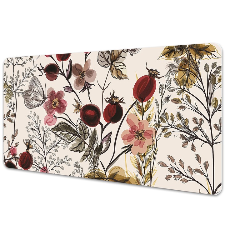 Mouse Pad Protectie Birou, model floral, bmat-3847, 90x45cm