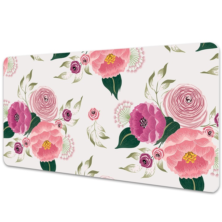 Mouse Pad Protectie Birou, model floral, bmat-3837, 90x45cm