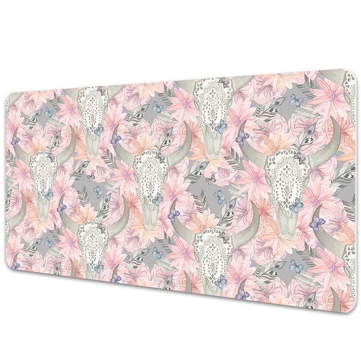 Mapa PVC pentru birou. Cranii Tauri. Roz. 120 cm x 60 cm. 010250300030100012778