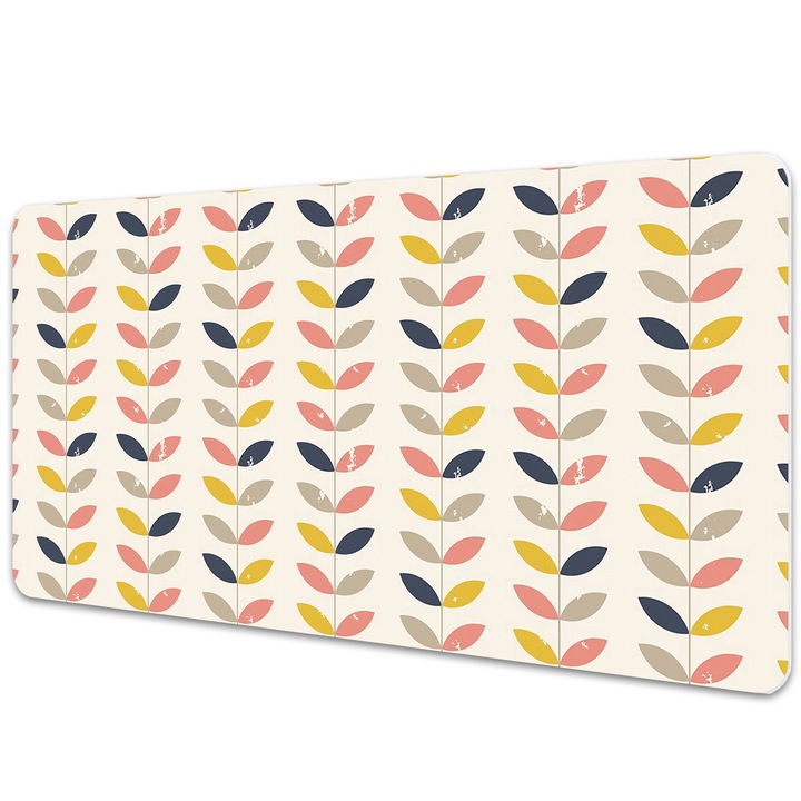 Mouse Pad Protectie Birou, model cu frunze, bmat-4007, 90x45cm