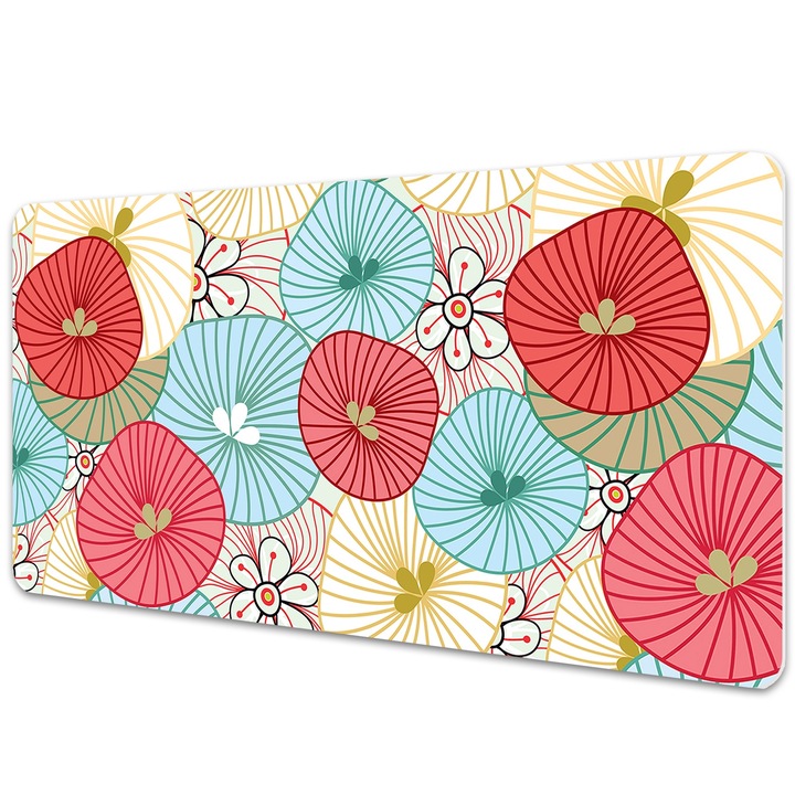 Mouse Pad Protectie Birou, model floral, bmat-4024, 120x60 cm