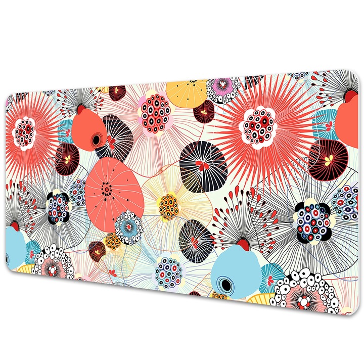 Mouse Pad Protectie Birou, model in stil retro, bmat-4030, 90x45cm