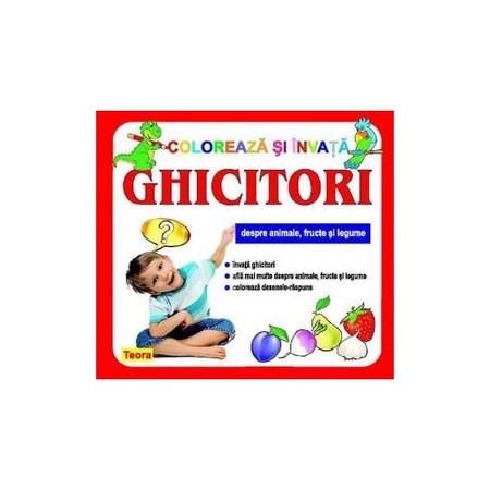 Coloreaza Si Invata Ghicitori Despre Animale Fructe Si Legume Emag Ro