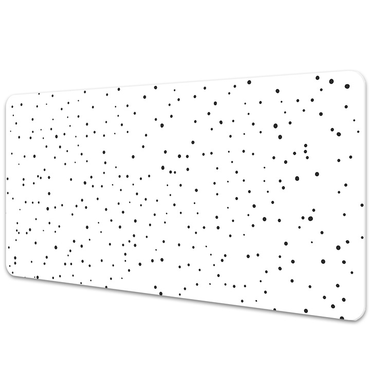 Mapa birou. protectie birou. Puncte Haotice. Alb-Negru. 120 cm x 60 cm. 010250300030100013105