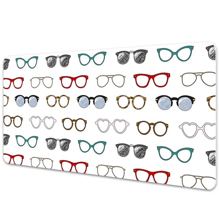 Mapa birou. protectie birou. Ochelari Retro. Multicolor. 100 cm x 50 cm. 010250300020100019173