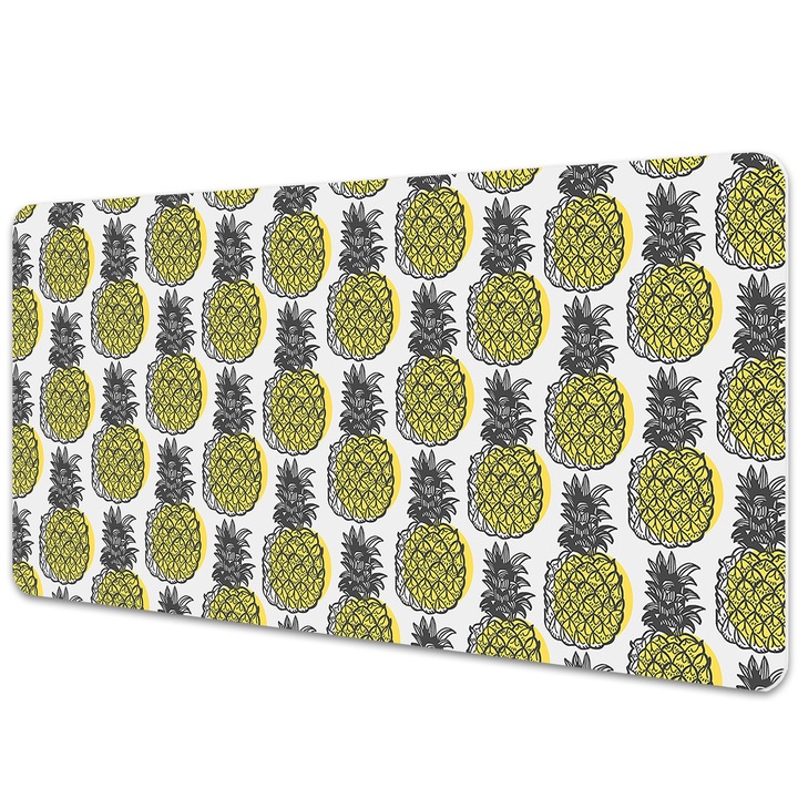 Mapa birou. din PVC. pentru protectie masa. Model De Ananas. Galben. 120 cm x 60 cm. 010250300030100013217