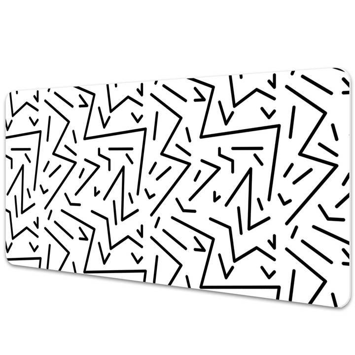 Mapa birou. protectie pentru birou. Stil Memphis. Alb-Negru. 120 cm x 60 cm. 010250300030100013128