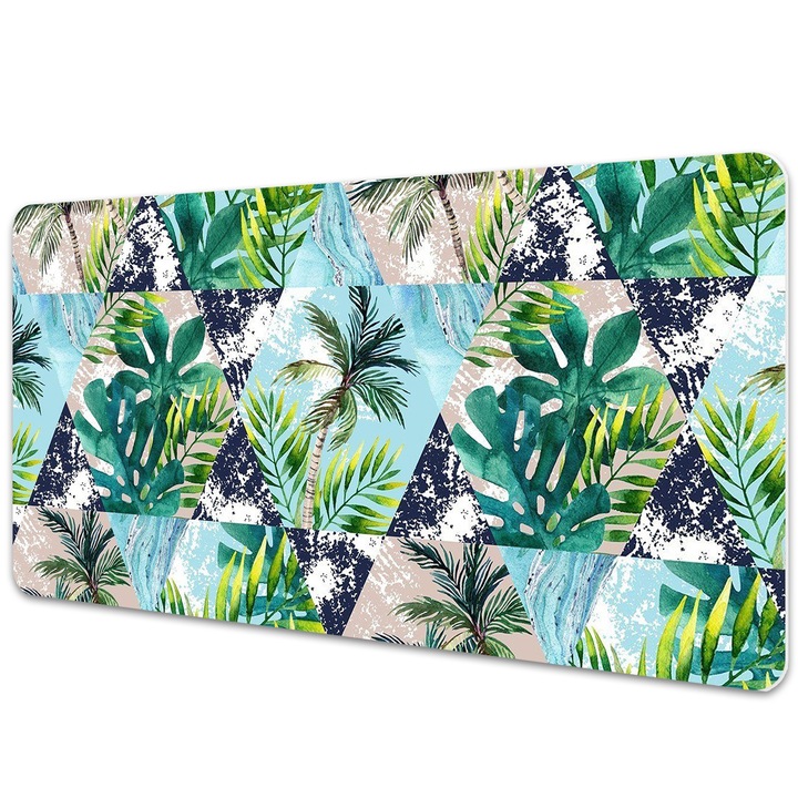 Mapa birou. din PVC. pentru protectie birou. Mozaic Tropical. Verde. 120 cm x 60 cm. 010250300030100013254