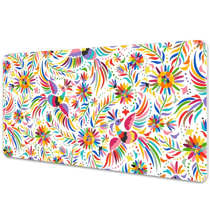 Mouse Pad Protectie Birou, model floral, multicolor, bmat-4361, 120x60 cm